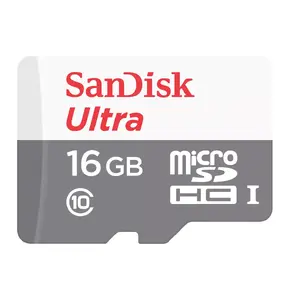 MicroSDHC memory card SANDISK Ultra 16GB UHS‑I Class 10, 80 MB/s, grey/white