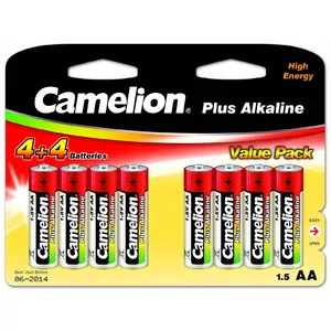 Sārmainās baterijas CAMELION AA LR6 Plus — iepakojumā 8 gab., AA (LR6)