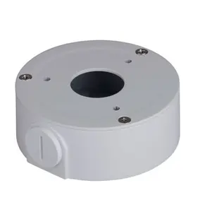 Junction box DAHUA PFA134 — aluminium, waterproof, 1/2" thread, Ø 9 cm, height 36.1 mm, max load 1 kg, white