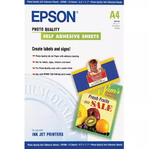 Self-Adhesive Photo Paper Epson C13S041106 A4 10 Sheets