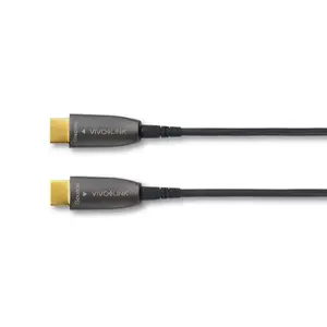 VivoLink PROHDMIOP20 Оптический HDMI 4K Кабель Штекер-Штекер 20 м HDMI 2.0 4096 x 2160 Пикселей 18 Гбит/с Черный Позолоченные Контакты