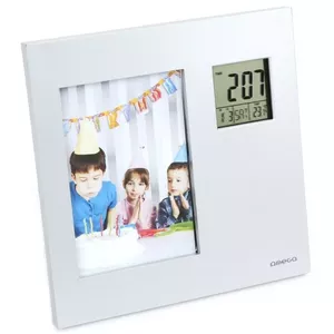 Omega OWSPF01 Digital Weather Station Indoor with Photo Frame / Thermometer / Calendar / Clock / Alarm Clock / LCD