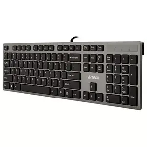 Проводная полноразмерная клавиатура A4Tech KV-300H USB QWERTY черно-серая с 2x USB-хабом и цифровой клавишей
