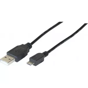Hypertec 149690-HY USB kabelis 0,5 m USB 2.0 USB A Micro-USB B Melns