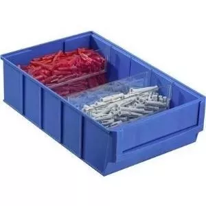 Storage box Allit 456530, plastic organizer 185×300×81 mm, blue