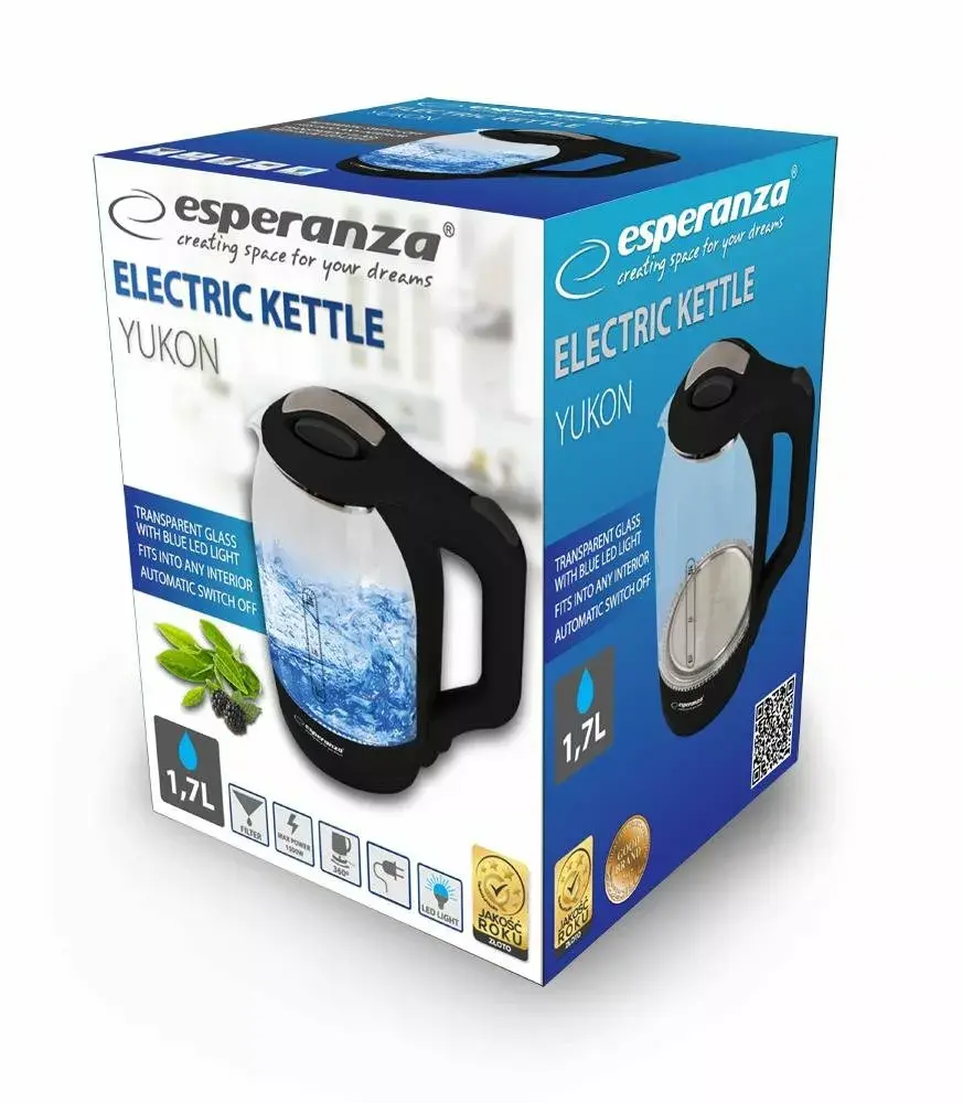 Elektriskā tējkanna Esperanza 1.7L 2200W EKK025K Photo 3