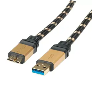 USB Cable ROLINE GOLD Type A M - Micro B M 0.8 m