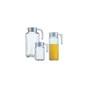 Glass Jug Esmeyer Quadro 1.1 L, Height 245 mm, White Plastic Lid