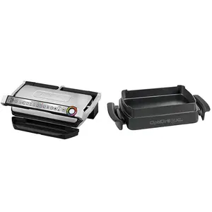 Contact grill Tefal GC724D tabletop griddle, metallic/black, 440×340×172 mm, 7 kg