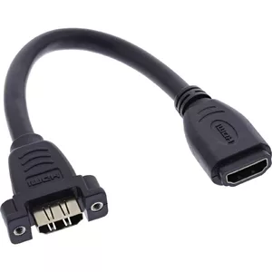 HDMI Adapter Cable Type A Female/Female w/Flange InLine 17600R