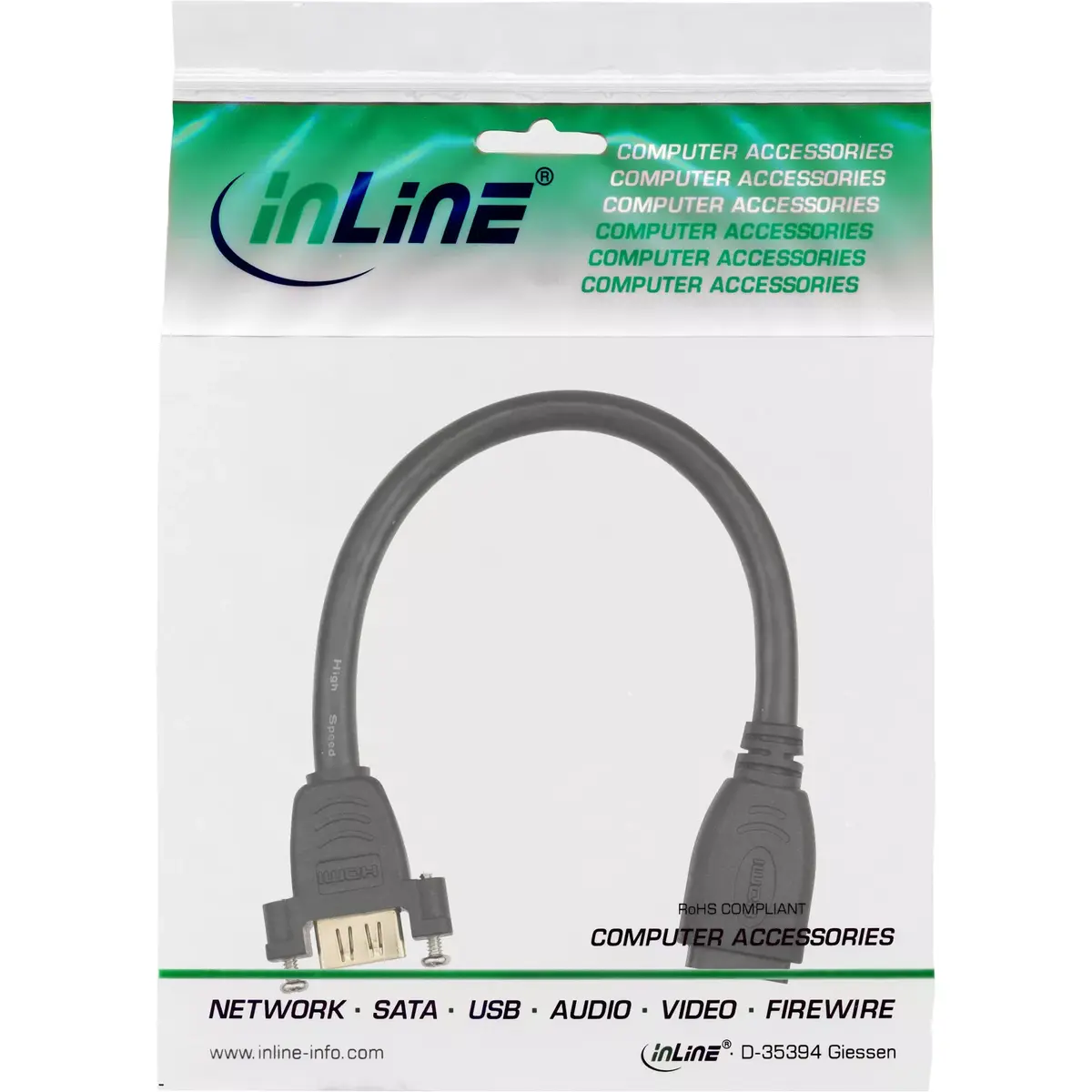 HDMI adaptera kabelis Type A InLine 17600R Photo 2