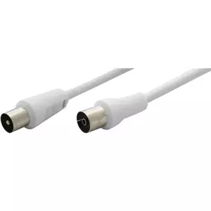 Tecline 5m IEC_169-2 M - IEC_169-2 F koaksikālais kabelis Balts