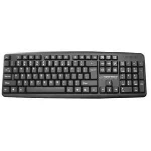 Vadu pilna izmēra tastatūra ESPERANZA EK134 — USB, melna, ciparu bloks, 442×140×22 mm