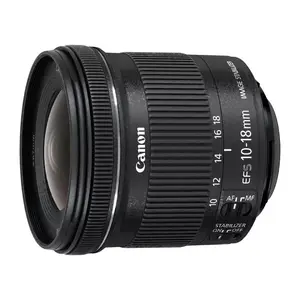 Ultra-platleņķa objektīvs Canon EF-S 10-18mm f/4.5-5.6 IS STM Melns