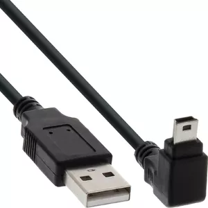 InLine USB Type A male / Mini-USB male 5 Pin down angled 90° black 2m