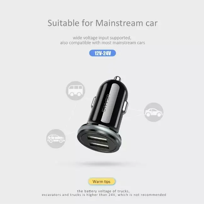 Авто зарядное usams US-CC050 — 2 USB, 2.4A Photo 4