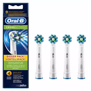 Oral-B Power Crossaction zobu birstes galviņas EB50-4 Pieaugušajiem, Galviņas, Komplektā iekļauto zobu birstes galviņu skaits 4