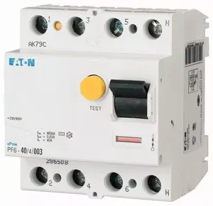Дифференциальный автоматический выключатель Eaton PF6-25/4/003 25А 4-полюсный 30мА