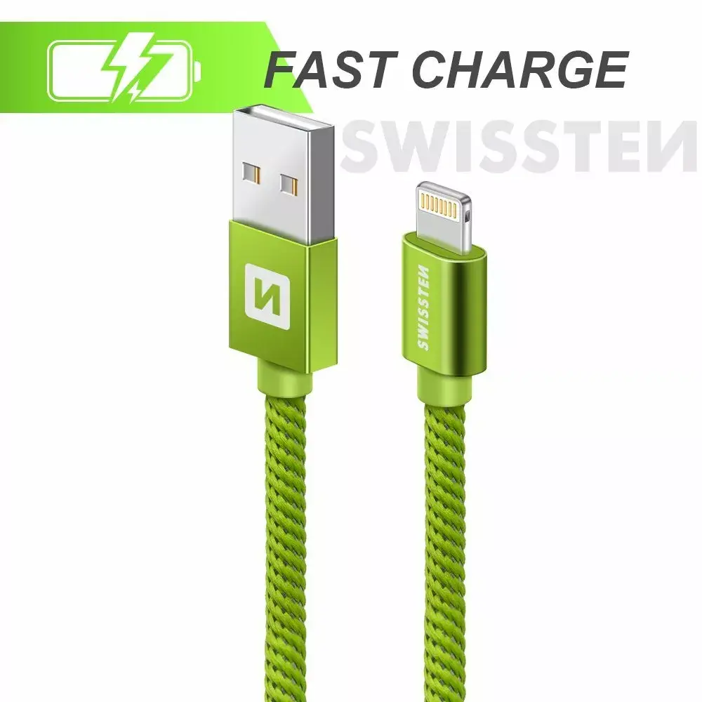Кабель SWISSTEN Lightning SW-QU-LIGH-3A-2M-GRE Photo 2