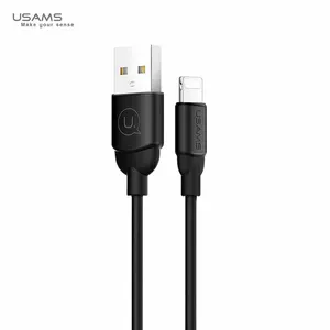 Usams US-SJ247 Izturīgs-Mīksts Universāls Micro USB uz USB Datu & Ātrās Uzlādes 2A kabelis 1m Melns