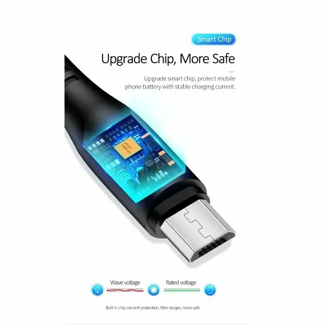 Кабель usams Lightning — USB 1 м, быстрая зарядка 2A Photo 5