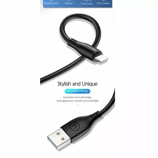 USB Lightning cable usams SJ266USB01 Photo 3