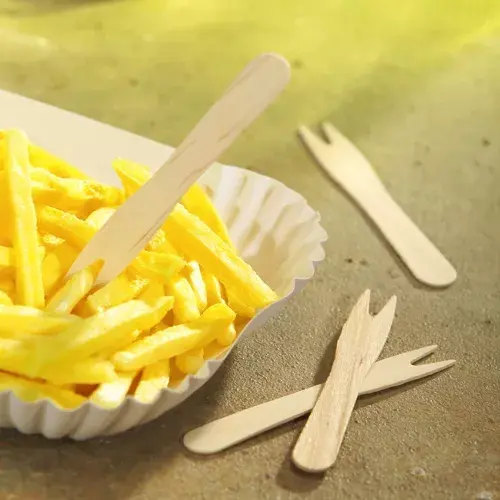Fork Potato fork Wood Papstar PAP18201 Photo 2