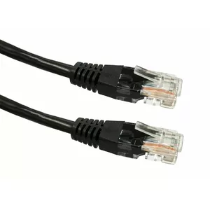 Patchcord 5e kategorijas RJ45 UTP 0,5m melns