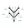 Multibrackets M VESA Gas Lift Arm Quad Black Photo 7