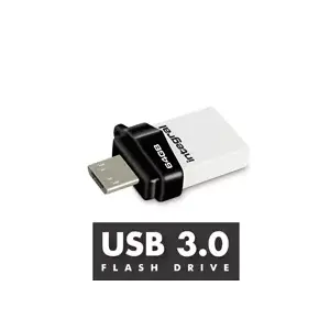 USB flash drive INTEGRAL MICRO FUSION 16 GB — USB Type-A / Micro-USB, USB 3.2 Gen 1, white