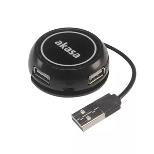 USB Хаб Akasa Connect4C 4-IN-1 Черный