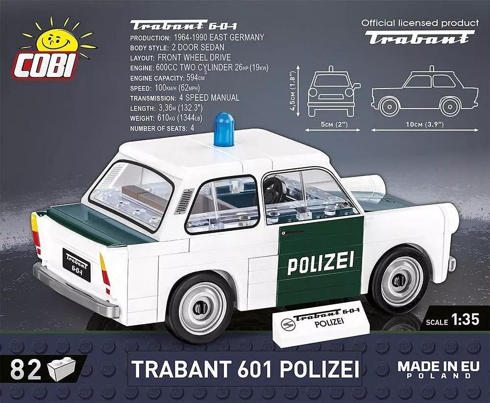 Building blocks COBI Trabant 601 Polizei Photo 3