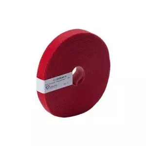 Patchsee Klettband Eco-Scratch, Breite 19 mm, Länge 10,0 m, rot Preisgünstiges Klettband auf der Rolle zum schonenden Befestigen von Kabeln (ECO-SR-10)