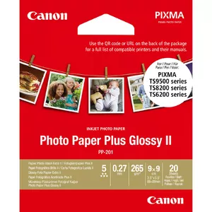 Photo Paper Canon PP-201 Glossy II 3.5 x 3.5” – 20 Sheets