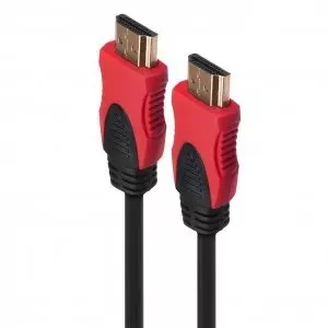 HDMI cable MACLEAN MCTV-706 1.8 m, HDMI Type A male–male, HDMI 2.0, gold-plated contacts, black/red