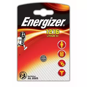 Button cell battery Energizer CR1216 — 1 piece, lithium coin cell