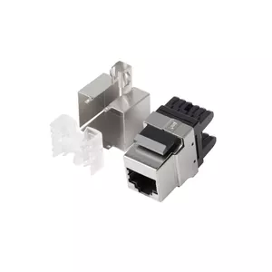 Keystone module Lanberg KSF5-1000 Flat Black Stainless Steel