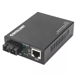 Intellinet 508209 сетевой медиа конвертор 1000 Мбит/с 1310 nm Одномодовое волокно Черный