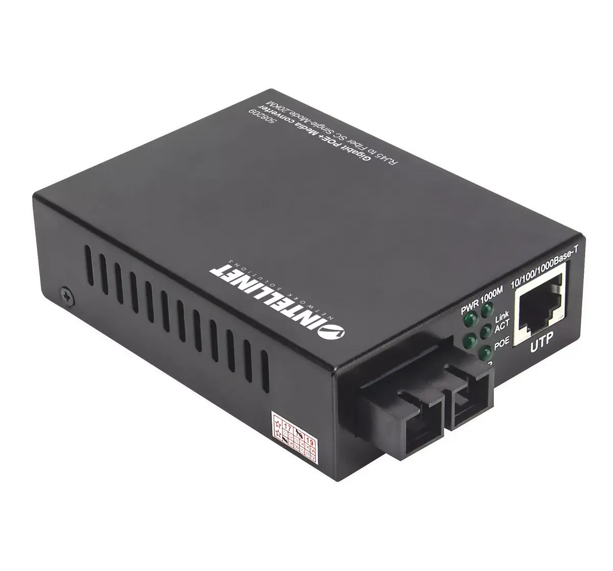 Медиа-конвертер Intellinet Gigabit PoE+ 1000Base-T на 1000Base-LX Photo 2