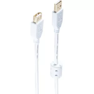 USB 2.0 kabelis ShiverPeaks BS77125-WF, garums 5,0 m, vīrietis–vīrietis datu un uzlādes kabelis