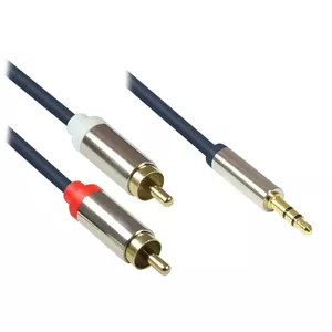 Аудиокабель Alcasa GC-M0058 1.5м 2xRCA 3.5мм Синий
