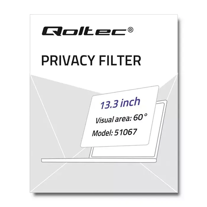 Qoltec 51067 Privacy Filter for 13.3-inch Laptops Photo 2