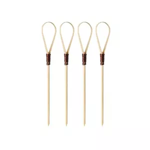 Bamboo skewers Papstar 87145 – wooden cocktail picks, 100 pcs, disposable