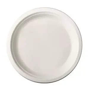Plate Papstar 81327 Disposable Sugarcane Round 23cm