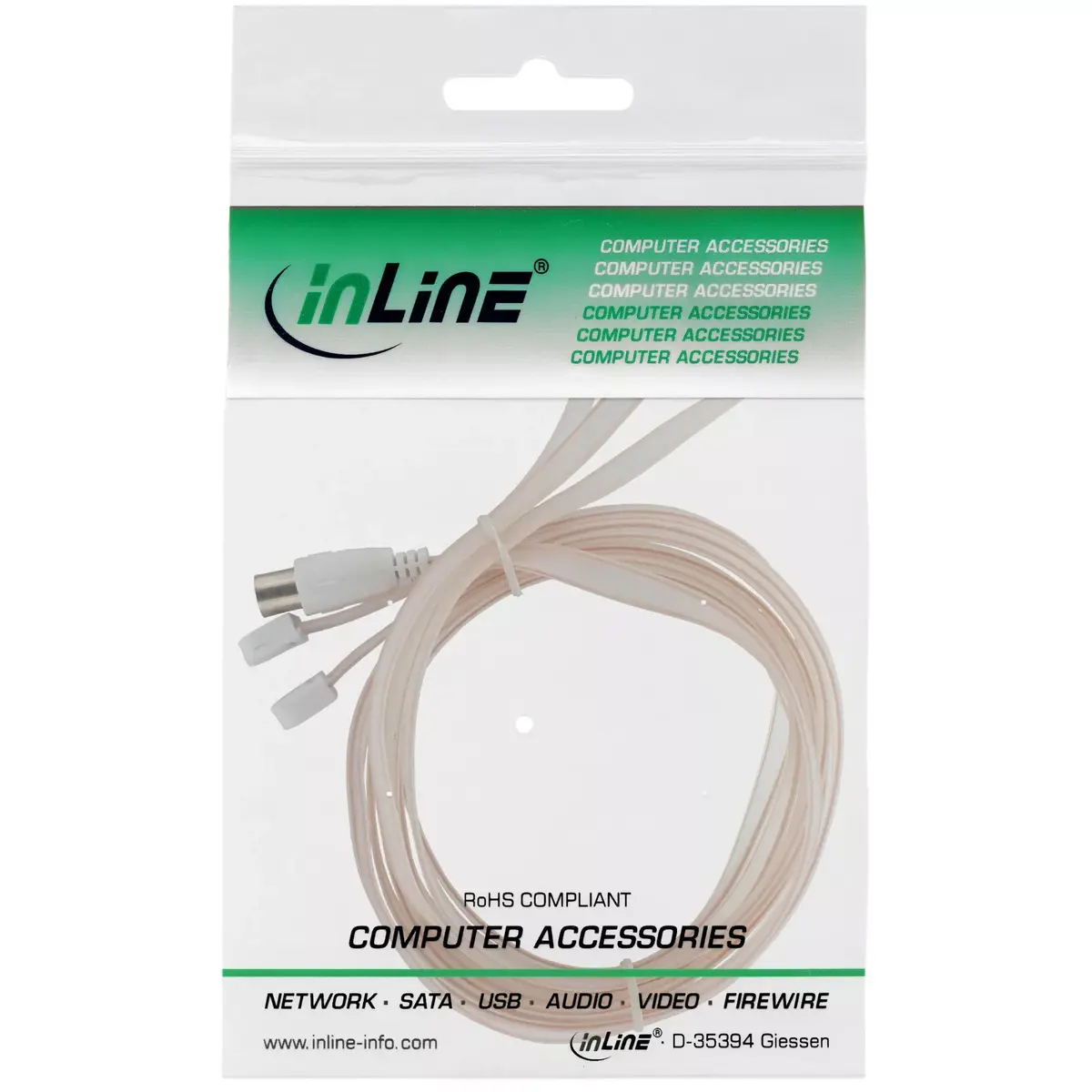 InLine dipola antena FM IEC savienojums 75 Ohmi 46230 Photo 2