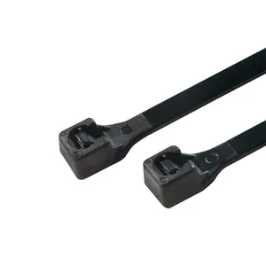 LogiLink KAB0003B Kāpņu tipa kabeļu savilce Neilons Melns 200 mm 2.5 mm 100 gab