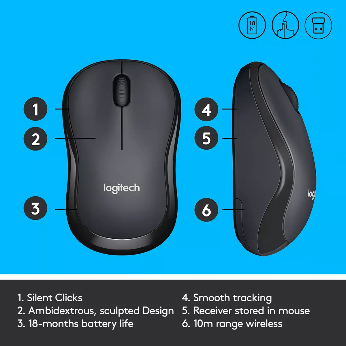 Pele Logitech M220 SILENT Photo 8