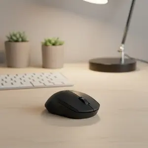 Logitech mouse M330 SILENT PLUS — RF wireless, right-hand, 1000 DPI, 3 buttons, scroll wheel, black, battery-powered