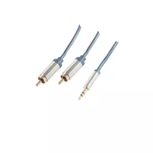 Аудиокабель ShiverPeaks SP-PROFESSIONAL 0.75м 3.5мм 2 x RCA Синий Хром