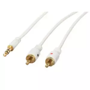 Аудиокабель 3.5mm на 2 x RCA ShiverPeaks BS33983-W